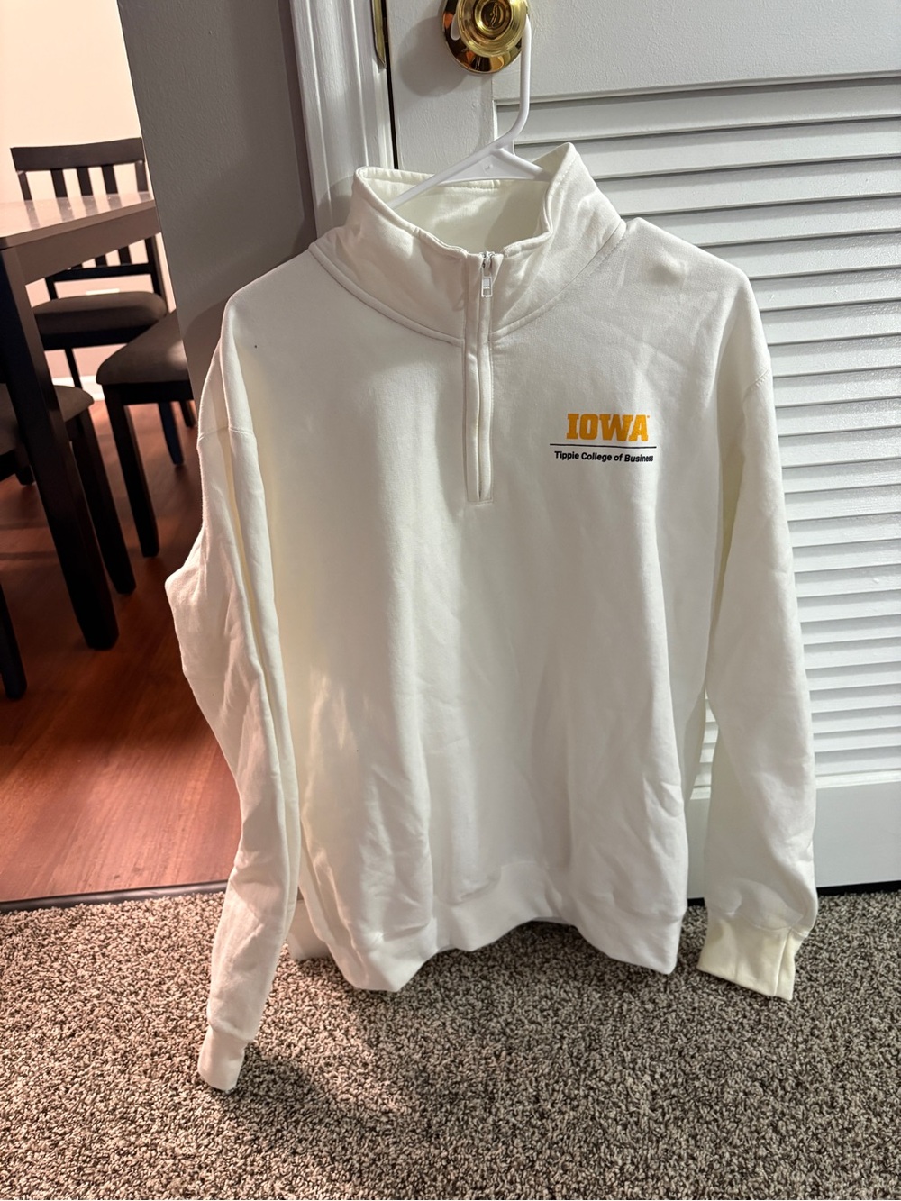 University of Iowa Tippie College of Business White Quarter-Zip Sweatshirt